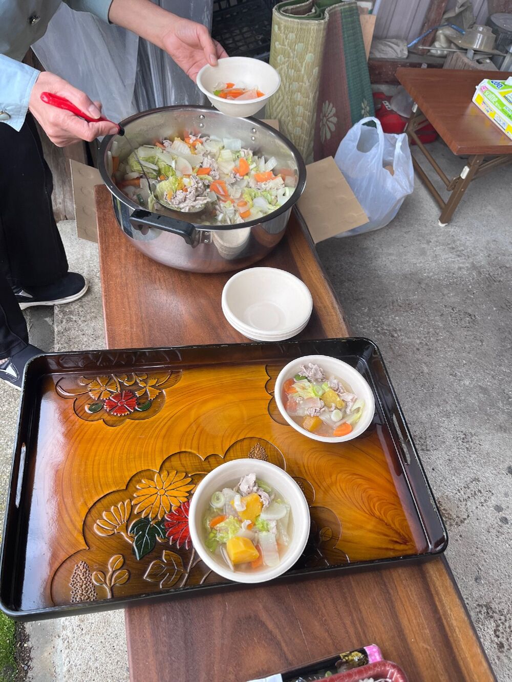 建て方の合間に