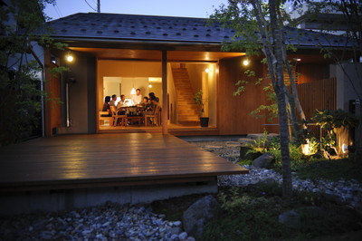 夜の展示場「高岡の家 もみじ」