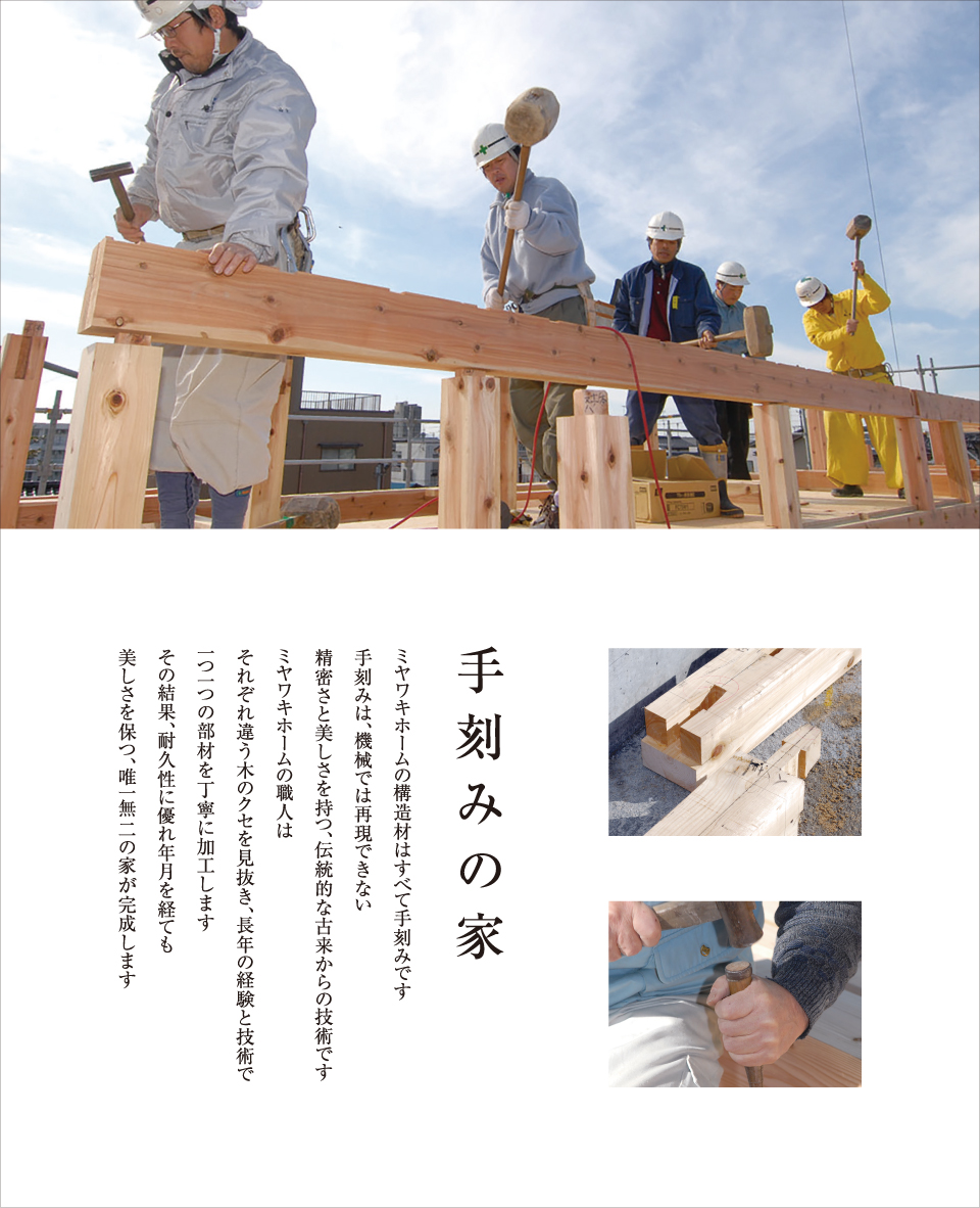 手刻みの家