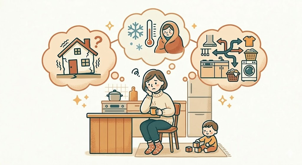 リノベーションで悩むママのイメージ